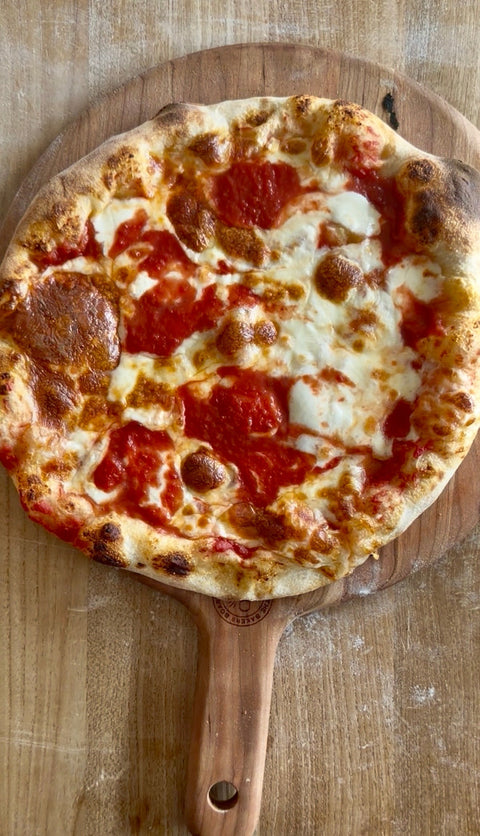 Beer dough pizza margherita