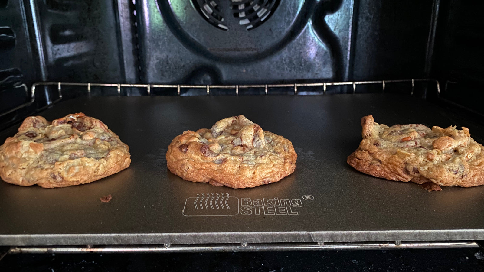 Delicious kitchen sink cookies right out of the oven
