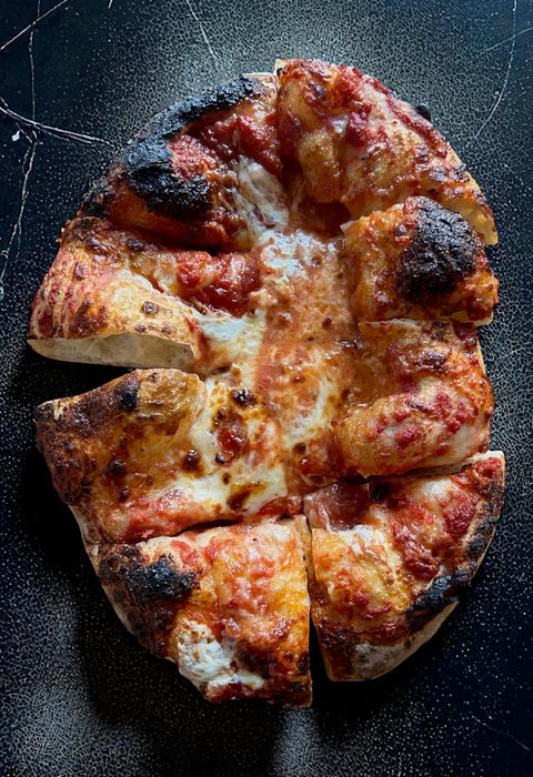 Puffy pizza on a baking steel....