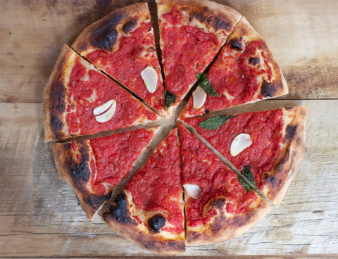 Pizza with our marinara sauce recipe