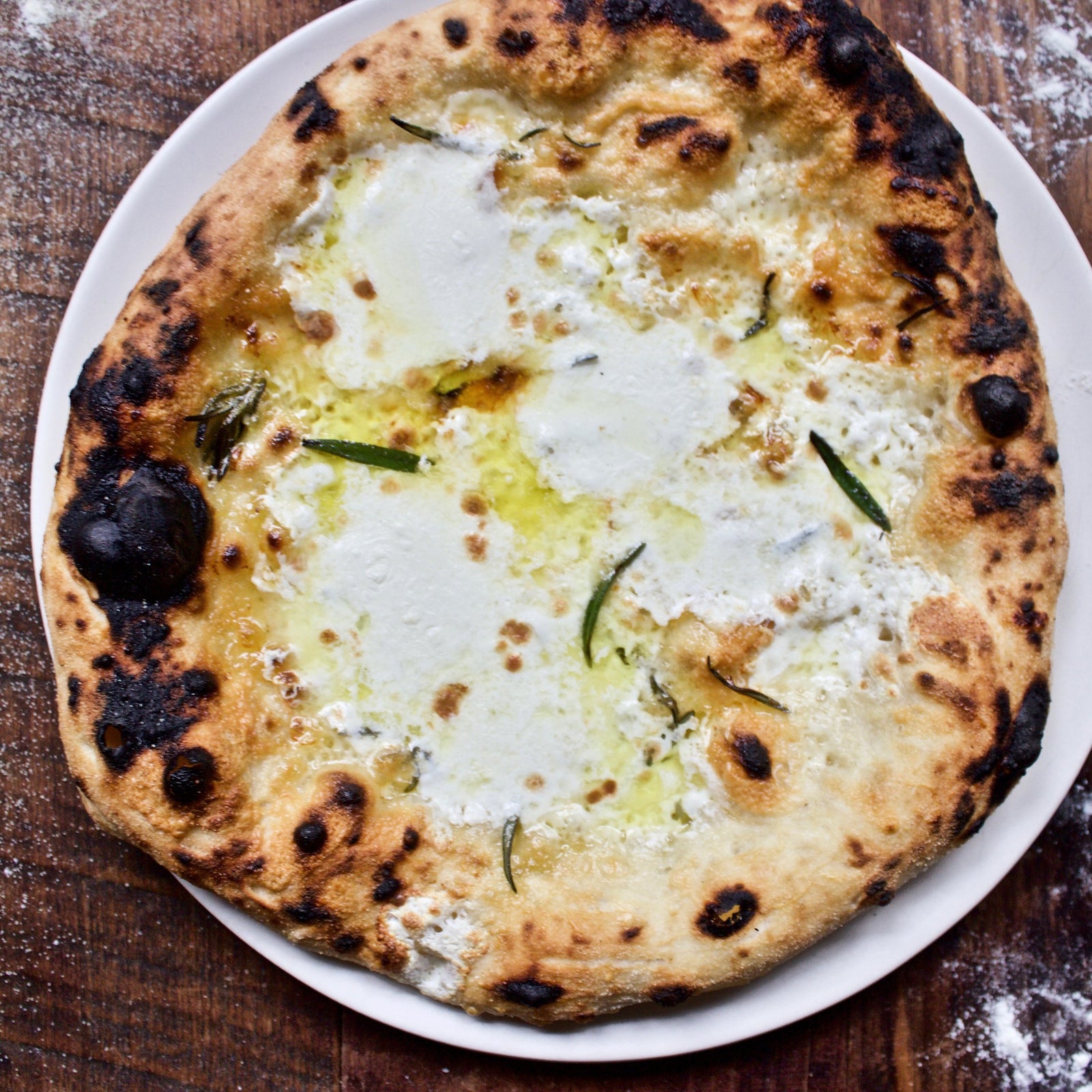 parmigiano rosemary pizza