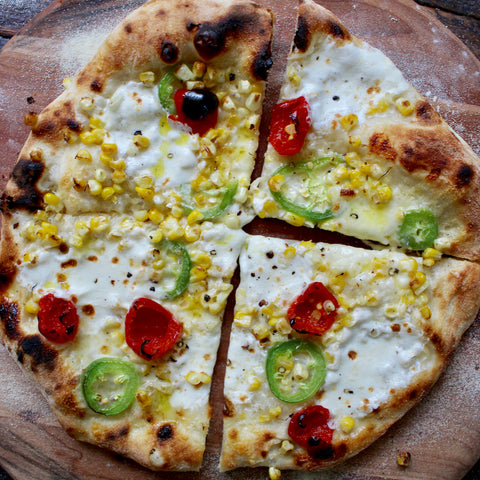 Charred Corn and Jalapeno Pizza