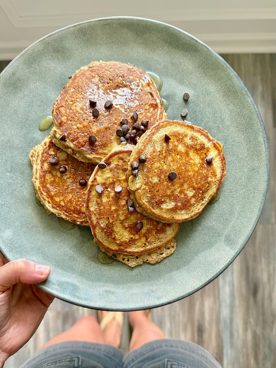 Fluffy and Delicious Chocolate Chip Protein Pancakes Recipe – Ready in Minutes