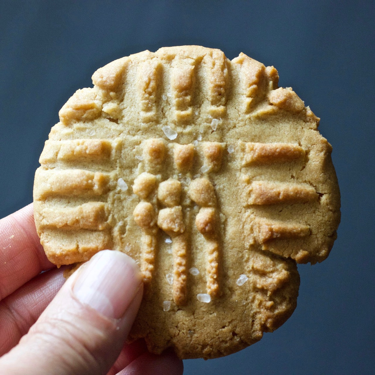 crispy peanut butter cookies by Baking Steel